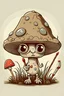 Placeholder: mushroom with eyes hands and a spear