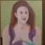 Placeholder: Full body portrait, painting, medium shot lady Bardcore