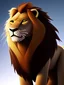 Placeholder: Lion King OC animation Brown rogue male lion black mane