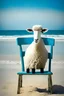 Placeholder: sheep on chair in beach