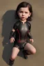 Placeholder: Black widow toddler, serious, full body, bokeh, hyper realistic