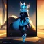 Placeholder: a fox fursona, darker colors, master quality, backlighting, soft lights, full body portrait, in frame, 8k, perfectly drawn face, well drawn, realistic, humanoid, furry, digitigrade legs, fur, female, anthropomorphic, skinny, cyberpunk