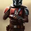 Placeholder: portrait of a mandalorian bounty hunter from star wars expanded universe by greg rutkowski, highly detailed portrait, digital painting, artstation, concept art, smooth, sharp foccus ilustration,