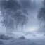 Placeholder: winter landscape, ice field, crystals, dreamlike, foggy