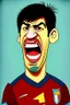 Placeholder: Luis Suarez Footballer cartoon 2d