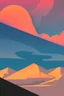 Placeholder: mountains and sunset drawn