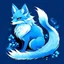 Placeholder: blue kitsune