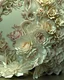 Placeholder: Ultra realistc natural garden in white hair. Around lilac, indigo, bianco giallo and pink natural roses. White backgroung. An intricate detailed white 3D paper patchwork, crown, diadem, fantasy, rose tones, beautiful, perfezione