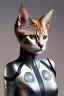 Placeholder: Portrait of a cat which is dressed like Seven of Nine Star Trek