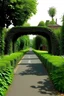 Placeholder: make a park entrance arch way made from plants