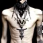 Placeholder: chest bones punk fashion neckless