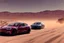 Placeholder: A Tesla 'Model Y' is racing at top speed, in the Mojave Desert. (CINEMATIC, WIDE ANGLE LENS, PHOTO REAL)