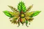 Placeholder: bee with canabis leafs wings rasta colours