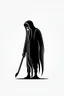 Placeholder: Extremely simple logo representing the shadow of the grim reaper. Black on white background