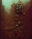 Placeholder: Camera., concept art, hyper detailed, beksinski, dan mumford, post-apocalyptic, oil on canvas