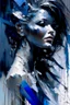 Placeholder: abstract oil painting: nake woman , gray-black-white-blue colors New York. Willem Haenraets artistic style, Derek Gores, Highly Detailed, Afremov, colorful in Kal Gajoum style