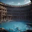 Placeholder: schwimmbad im kolloseum, menschenmenge, jubeln, epic, shiny, dust, 8k, extremly detailed, dark, sea, caesar, hamam