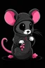 Placeholder: cute mouse grim reaper pink and black