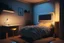 Placeholder: A youthful room with a PC and a bed 190 cm, 90 cm wide, and RGP side lighting model 2024