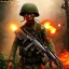 Placeholder: vietnam war. jungle. cd cover. bokeh. lens flare. warm lights. high detailed