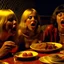 Placeholder: Horror movie shot, hot, ultra realistic, dine, tongues, ultra chaos, realistic hot blonde women, party, pieces of meat, tongue, organs, hot dynamic, very excited people, hypermaximalist figures, light, 1970's Italian horror movie, sinister,, Dario Argento, Stanley Kubrik, ornate, 4k, photorealism