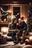 Placeholder: Cozy Christmas scene couple