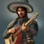 Placeholder: portrait,"Insanely detailed photograph of a mariachi warrior", highly intricate chainmail charo,colorful Sombrero,elegant, highly detailed D20, digital painting, artstation, concept art, smooth, sharp focus, illustration, art by artgerm and greg rutkowski and alphonse mucha, 8 k