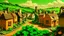 Placeholder: A brownish bronze Irish town with clovers designed in ancient Egyptian pottery painted by Frank Wilson