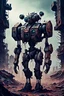 Placeholder: Chronomorph CybPost-Apocalyptic Tribal Wasteland , neo cyberpunk people, deep colors, , The atmosphere dystopian, mecha, ruins, sharp focus, intricate details, weird, cinematic