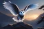 Placeholder: Symbiote in 8k solo leveling shadow drawing,barn owl , blue lights, sky , intricate details, highly detailed, high details, detailed portrait, masterpiece,ultra detailed, ultra quality