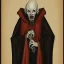 Placeholder: Nosferatu vampire with a beard made of tentacles as a Russian Orthodox with bat fangs