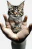 Placeholder: FISH IN HANDS CAT . transparent