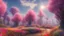 Placeholder: red and gold crystal cosmic and galactic ambiance hill sky sunny flowers trees futuristic landscape, full of details, smooth, bright sunshine，soft light atmosphere, light effect，vaporwave colorful, concept art, smooth, extremely sharp detail, finely tuned detail, ultra high definition, 8 k, unreal engine 5, ultra sharp focus