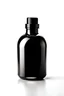 Placeholder: black cosmetics bottle on a white background