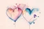 Placeholder: Abstract watercolour hearts with sketchy pencil outlines