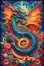 Placeholder: dragon chinese year poster, chinese callygraphy, " 2024 " , Picasso drawing style, sharp focus, 8k, 3d, very detailed, very colorful, ornate, grim, fine artt, low poly geometric, whimsical , insanely detailed and intricate, glowing, translucent, beams, botero, brush strokes