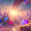 Placeholder: blue gold and violet landscape with multicolored crystals falling from the sky, full of details, smooth, bright sunshine，soft light atmosphere, light effect，vaporwave colorful, concept art, smooth, extremely sharp detail, finely tuned detail, ultra high definition, 8 k, unreal engine 5, ultra sharp focus