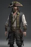 Placeholder: pirate, realistic style, full figure frontal view, no beard and hair