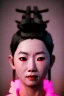 Placeholder: portrait, Asian woman samurai warrior :: symmetry photography, cyberpunk style :: punk hair, army, katanas, japanese traditional ornaments, pink, white, black, led wires, glow eyes, cinematic, Ultra realistic, dark scene, soft color, highly detailed, unreal engine 5, RTX, ultra detail, 3d, finely drawn, high definition.