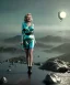 Placeholder: Ultra Realistic retro sci-fi 1960 scene, waist up view portrait, blonde woman, sweet young Marilyn Monroe face, perfect iris, tight latex coat, alien planet background, tight style, steel sphere dron levitating, fog, rain, soft color, highly detailed, unreal engine 5, ray tracing, RTX, lumen lighting, ultra detail, volumetric lighting, 3d, finely drawn, high definition, high resolution.