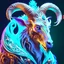 Placeholder: stylized Capricorn with ornaments, epic, fantasy, intricate, hyper detailed, artstation, concept art, smooth, sharp focus, ray tracing, vibrant, photorealistic, textured, centered, 4k