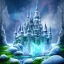 Placeholder: cristal angelic castle crystalline, beau , cosmic, opalescent, opalescent, gemstones, crystals, object, other worldly,water, rock, moss,bright, ice background, neige etang bleu