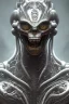 Placeholder: evil berserker, alien, tron, bitcoin eyes, 8k, finely detailed, photo realistic, hr giger