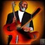 Placeholder: 8k resolution digital illustration painting Ron Carter bass player