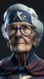 Placeholder: captain america become old woman , ultra realistic, 4k, ultra detail, full body