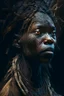 Placeholder: portrait of a bushmen woman, fractal, intricate, elegant, highly detailed, digital photography, subsurface scattering, cinematic lighting, by jheronimus bosch and james jean and greg rutkowski