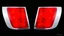 Placeholder: 2 vehicle taillight(with chrome trim) on black background, add details and inner glow