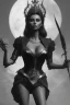 Placeholder: Sophia Loren as evil queen in black leather, cleavage, angry, stern look. character design by cory loftis, fenghua zhong, ryohei hase, ismail inceoglu and ruan jia. unreal engine 5, artistic lighting, highly detailed, photorealistic, fantasy