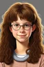 Placeholder: GIRL WITH HUGE 1980S PERMED HAIR, REALISTIC