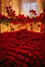 Placeholder: a room decorated with only red roses and lights